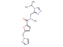 N-[(4-isopropyl-4H-1,2,4-triazol-3-yl)methyl]-N-methyl-5-(1H-pyrazol-1-ylmethyl)-2-furamide