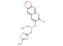 7-({ethyl[(5-methyl-1,2,4-oxadiazol-3-yl)methyl]amino}methyl)[1,3]dioxolo[4,5-g]quinolin-6-ol