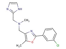 1-[2-(3-chlorophenyl)-5-methyl-1,3-oxazol-4-yl]-N-(1H-imidazol-2-ylmethyl)-N-methylmethanamine