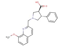(3S*,4R*)-1-[(8-methoxyquinolin-2-yl)methyl]-4-phenylpyrrolidine-3-carboxylic acid
