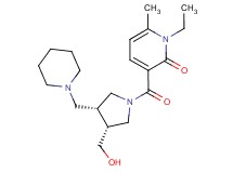 1-ethyl-3-{[(3R*,4R*)-3-(hydroxymethyl)-4-(piperidin-1-ylmethyl)pyrrolidin-1-yl]carbonyl}-6-methylpyridin-2(1H)-one