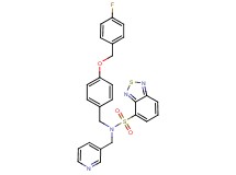 N-{4-[(4-fluorobenzyl)oxy]benzyl}-N-(3-pyridinylmethyl)-2,1,3-benzothiadiazole-4-sulfonamide