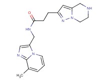 N-[(8-methylimidazo[1,2-a]pyridin-3-yl)methyl]-3-(4,5,6,7-tetrahydropyrazolo[1,5-a]pyrazin-2-yl)propanamide dihydrochloride