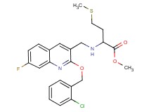 methyl N-({2-[(2-chlorobenzyl)oxy]-7-fluoro-3-quinolinyl}methyl)methioninate