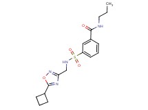 3-({[(5-cyclobutyl-1,2,4-oxadiazol-3-yl)methyl]amino}sulfonyl)-N-propylbenzamide