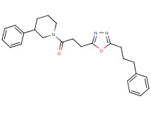 3-phenyl-1-{3-[5-(3-phenylpropyl)-1,3,4-oxadiazol-2-yl]propanoyl}piperidine