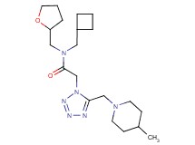 N-(cyclobutylmethyl)-2-{5-[(4-methyl-1-piperidinyl)methyl]-1H-tetrazol-1-yl}-N-(tetrahydro-2-furanylmethyl)acetamide