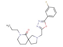 2-{[5-(3-fluorophenyl)-1,3,4-oxadiazol-2-yl]methyl}-7-propyl-2,7-diazaspiro[4.5]decan-6-one
