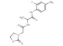 N~1~-(2-fluoro-4-methylphenyl)-N~2~-[(2-oxo-1,3-oxazolidin-3-yl)acetyl]alaninamide