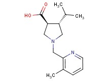 (3S*,4S*)-4-isopropyl-1-[(3-methyl-2-pyridinyl)methyl]-3-pyrrolidinecarboxylic acid