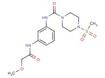 N-{3-[(methoxyacetyl)amino]phenyl}-4-(methylsulfonyl)piperazine-1-carboxamide
