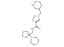 N-[(1-morpholin-4-ylcyclopentyl)methyl]-1-(piperidin-3-ylmethyl)-1H-1,2,3-triazole-4-carboxamide