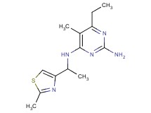 6-ethyl-5-methyl-N~4~-[1-(2-methyl-1,3-thiazol-4-yl)ethyl]pyrimidine-2,4-diamine
