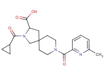 2-(cyclopropylcarbonyl)-8-[(6-methyl-2-pyridinyl)carbonyl]-2,8-diazaspiro[4.5]decane-3-carboxylic acid