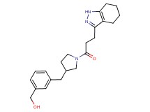 [3-({1-[3-(4,5,6,7-tetrahydro-1H-indazol-3-yl)propanoyl]pyrrolidin-3-yl}methyl)phenyl]methanol