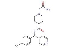 1-(2-amino-2-oxoethyl)-N-[(4-methylphenyl)(4-pyridinyl)methyl]-4-piperidinecarboxamide