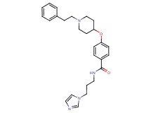 N-[3-(1H-imidazol-1-yl)propyl]-4-{[1-(2-phenylethyl)-4-piperidinyl]oxy}benzamide