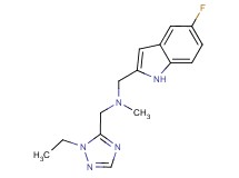 1-(1-ethyl-1H-1,2,4-triazol-5-yl)-N-[(5-fluoro-1H-indol-2-yl)methyl]-N-methylmethanamine