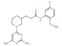 3-[1-(2-amino-6-methyl-4-pyrimidinyl)-3-piperidinyl]-N-(5-chloro-2-methoxyphenyl)propanamide