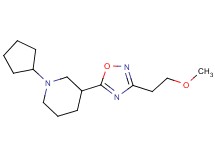 1-cyclopentyl-3-[3-(2-methoxyethyl)-1,2,4-oxadiazol-5-yl]piperidine