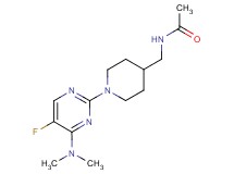 N-({1-[4-(dimethylamino)-5-fluoro-2-pyrimidinyl]-4-piperidinyl}methyl)acetamide