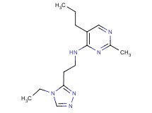 N-[2-(4-ethyl-4H-1,2,4-triazol-3-yl)ethyl]-2-methyl-5-propylpyrimidin-4-amine