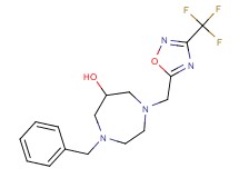 1-benzyl-4-{[3-(trifluoromethyl)-1,2,4-oxadiazol-5-yl]methyl}-1,4-diazepan-6-ol