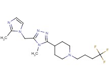 4-{4-methyl-5-[(2-methyl-1H-imidazol-1-yl)methyl]-4H-1,2,4-triazol-3-yl}-1-(4,4,4-trifluorobutyl)piperidine