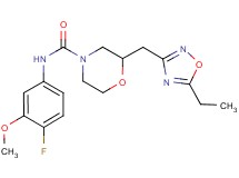 2-[(5-ethyl-1,2,4-oxadiazol-3-yl)methyl]-N-(4-fluoro-3-methoxyphenyl)morpholine-4-carboxamide