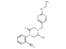 2-(4-{[2-(ethylamino)-5-pyrimidinyl]methyl}-5-methyl-2-oxo-1-piperazinyl)benzonitrile