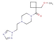 1-{[1-(methoxymethyl)cyclobutyl]carbonyl}-4-[2-(1H-1,2,4-triazol-1-yl)ethyl]piperazine