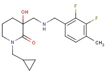 1-(cyclopropylmethyl)-3-{[(2,3-difluoro-4-methylbenzyl)amino]methyl}-3-hydroxy-2-piperidinone