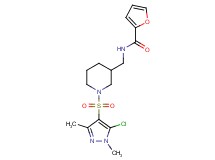 N-({1-[(5-chloro-1,3-dimethyl-1H-pyrazol-4-yl)sulfonyl]-3-piperidinyl}methyl)-2-furamide