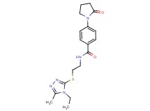 N-{2-[(4-ethyl-5-methyl-4H-1,2,4-triazol-3-yl)thio]ethyl}-4-(2-oxopyrrolidin-1-yl)benzamide