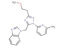 1-{[3-(2-methoxyethyl)-1-(6-methylpyridin-2-yl)-1H-1,2,4-triazol-5-yl]methyl}-1H-benzimidazole