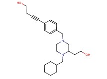 4-(4-{[4-(cyclohexylmethyl)-3-(2-hydroxyethyl)-1-piperazinyl]methyl}phenyl)-3-butyn-1-ol