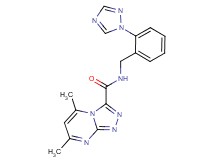 5,7-dimethyl-N-[2-(1H-1,2,4-triazol-1-yl)benzyl][1,2,4]triazolo[4,3-a]pyrimidine-3-carboxamide