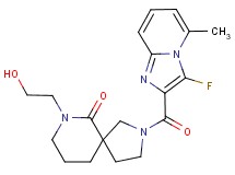 2-[(3-fluoro-5-methylimidazo[1,2-a]pyridin-2-yl)carbonyl]-7-(2-hydroxyethyl)-2,7-diazaspiro[4.5]decan-6-one