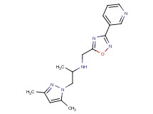 1-(3,5-dimethyl-1H-pyrazol-1-yl)-N-[(3-pyridin-3-yl-1,2,4-oxadiazol-5-yl)methyl]propan-2-amine