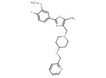 2-{[(1-{[2-(4-fluoro-3-methoxyphenyl)-5-methyl-1,3-oxazol-4-yl]methyl}-4-piperidinyl)oxy]methyl}pyridine