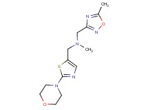 N-methyl-1-(5-methyl-1,2,4-oxadiazol-3-yl)-N-[(2-morpholin-4-yl-1,3-thiazol-5-yl)methyl]methanamine