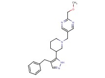5-{[3-(4-benzyl-1H-pyrazol-5-yl)piperidin-1-yl]methyl}-2-(methoxymethyl)pyrimidine