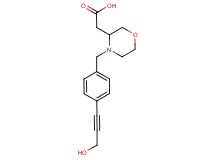 {4-[4-(3-hydroxyprop-1-yn-1-yl)benzyl]morpholin-3-yl}acetic acid