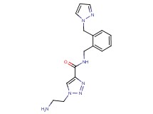 1-(2-aminoethyl)-N-[2-(1H-pyrazol-1-ylmethyl)benzyl]-1H-1,2,3-triazole-4-carboxamide
