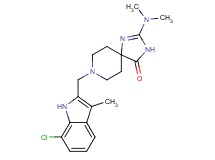 8-[(7-chloro-3-methyl-1H-indol-2-yl)methyl]-2-(dimethylamino)-1,3,8-triazaspiro[4.5]dec-1-en-4-one