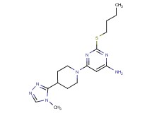 2-(butylthio)-6-[4-(4-methyl-4H-1,2,4-triazol-3-yl)piperidin-1-yl]pyrimidin-4-amine