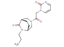(1S*,5R*)-3-[(2-oxopyrimidin-1(2H)-yl)acetyl]-6-propyl-3,6-diazabicyclo[3.2.2]nonan-7-one