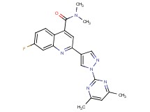 2-[1-(4,6-dimethylpyrimidin-2-yl)-1H-pyrazol-4-yl]-7-fluoro-N,N-dimethylquinoline-4-carboxamide