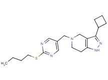 5-{[2-(butylthio)pyrimidin-5-yl]methyl}-3-cyclobutyl-4,5,6,7-tetrahydro-1H-pyrazolo[4,3-c]pyridine