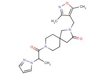 2-[(3,5-dimethylisoxazol-4-yl)methyl]-8-[2-(1H-pyrazol-1-yl)propanoyl]-2,8-diazaspiro[4.5]decan-3-one